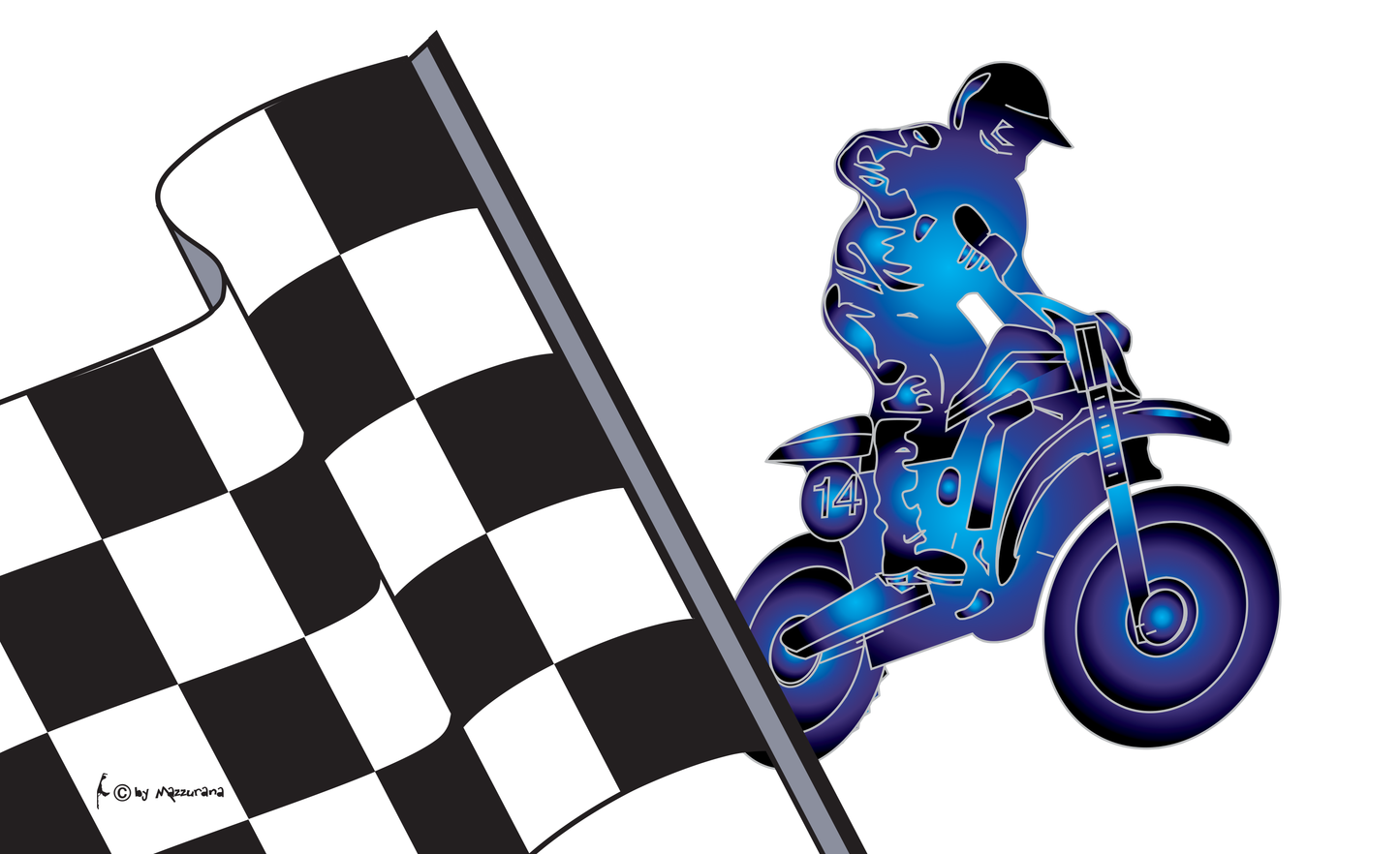 Moto-Cross No1, Motorradflagge