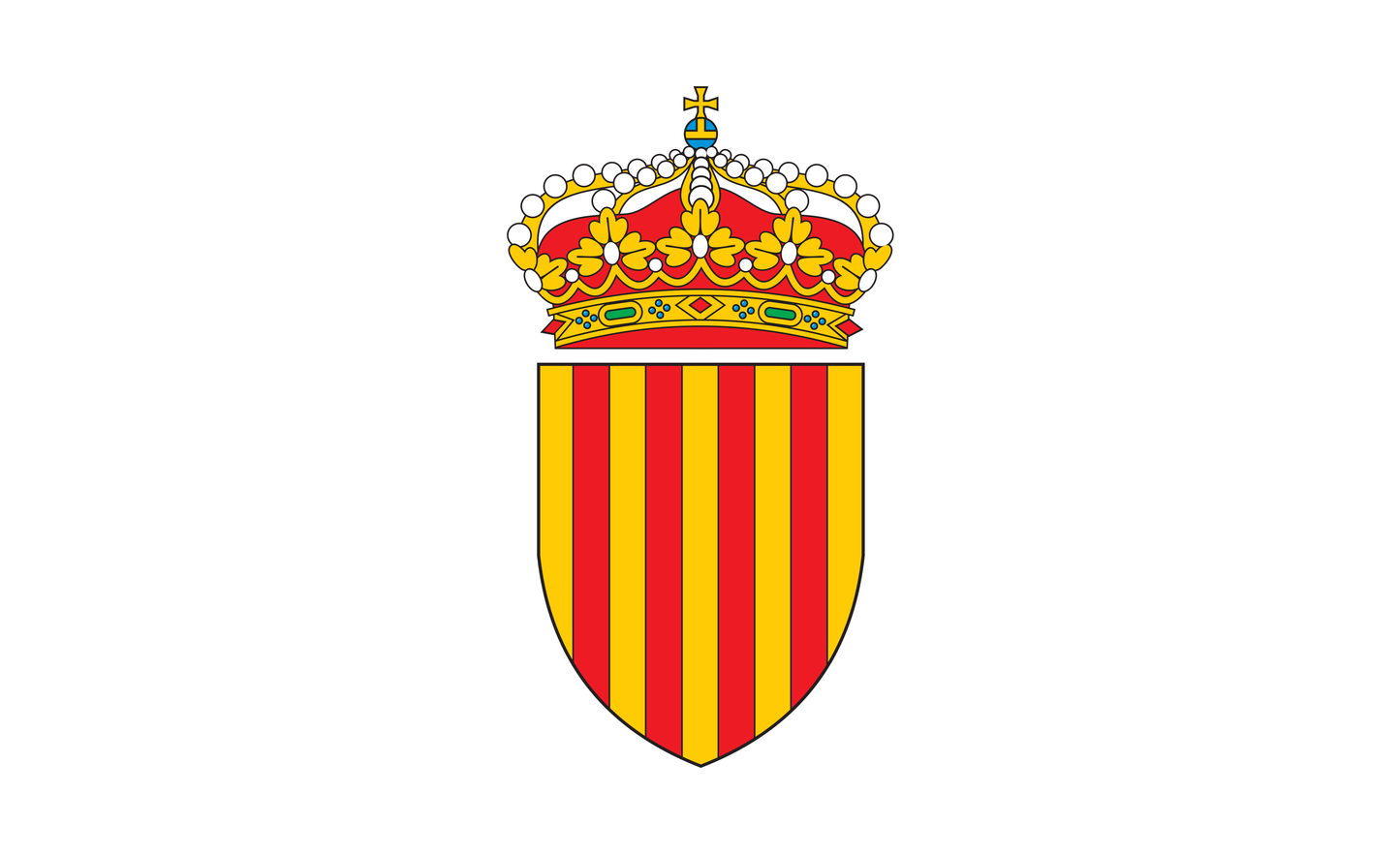 Catalonien Wappen, Spanien, Nationalflaggen, Nationalfahnen