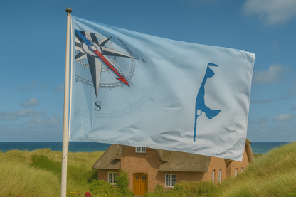 Drapeau Sylt &amp; Compass – S'orienter avec style