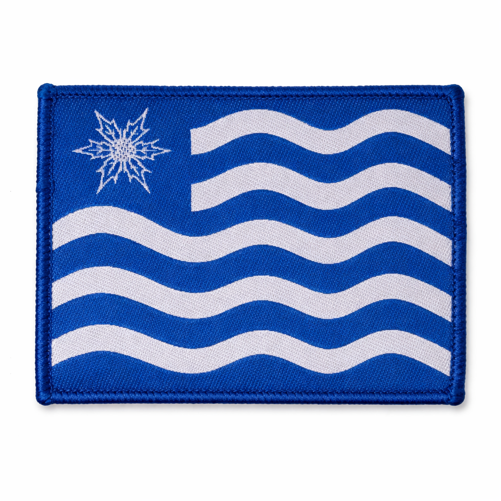 Aufnäher „Kampen“ – Sylt Patch mit Wellen & Kampener Wappenmotiv