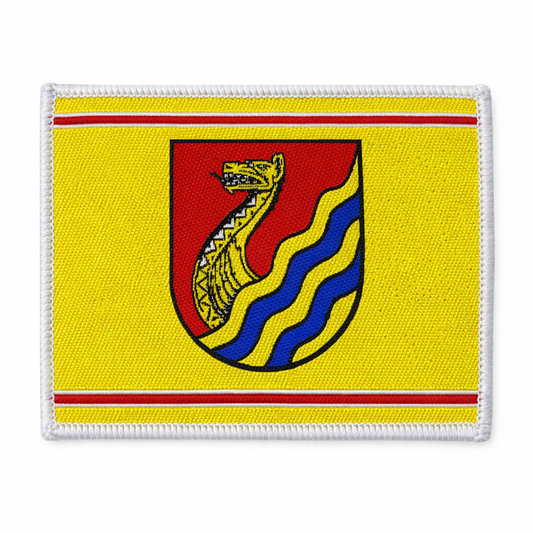 Aufnäher „Wenningstedt-Braderup“ – Sylt Patch mit Gemeindewappen & maritimen Wellen