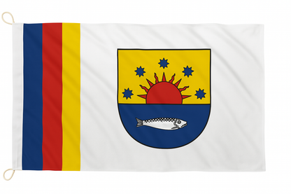 Sylt East Flag – Regional pride with coat of arms, sun &amp; herring