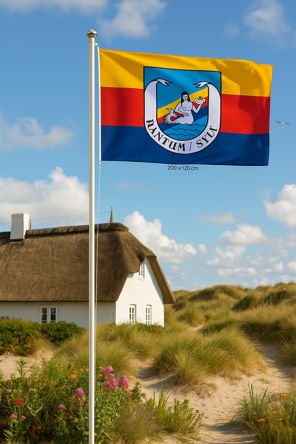 Rantum Sylt Flagge – Maritimes Erbe in traditioneller Farbgebung
