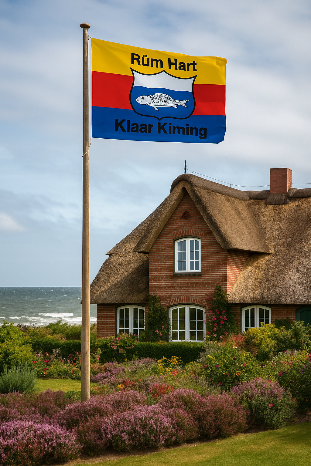 Rüm Hart Klaar Kiming Flagge – Friesisches Lebensmotto, sichtbares Zeichen