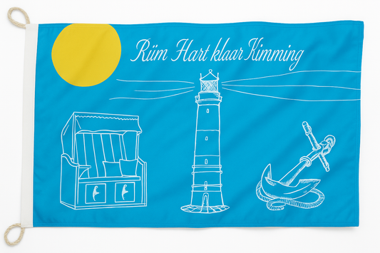 Sylt Flagge Maritim – Strandkorb, Leuchtturm & Anker