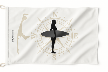 Drapeau de surfeur de Sylt – boussole, côte et liberté