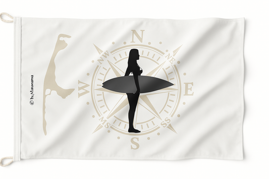 Sylt Surferin Flagge – Kompass, Küste und Freiheit