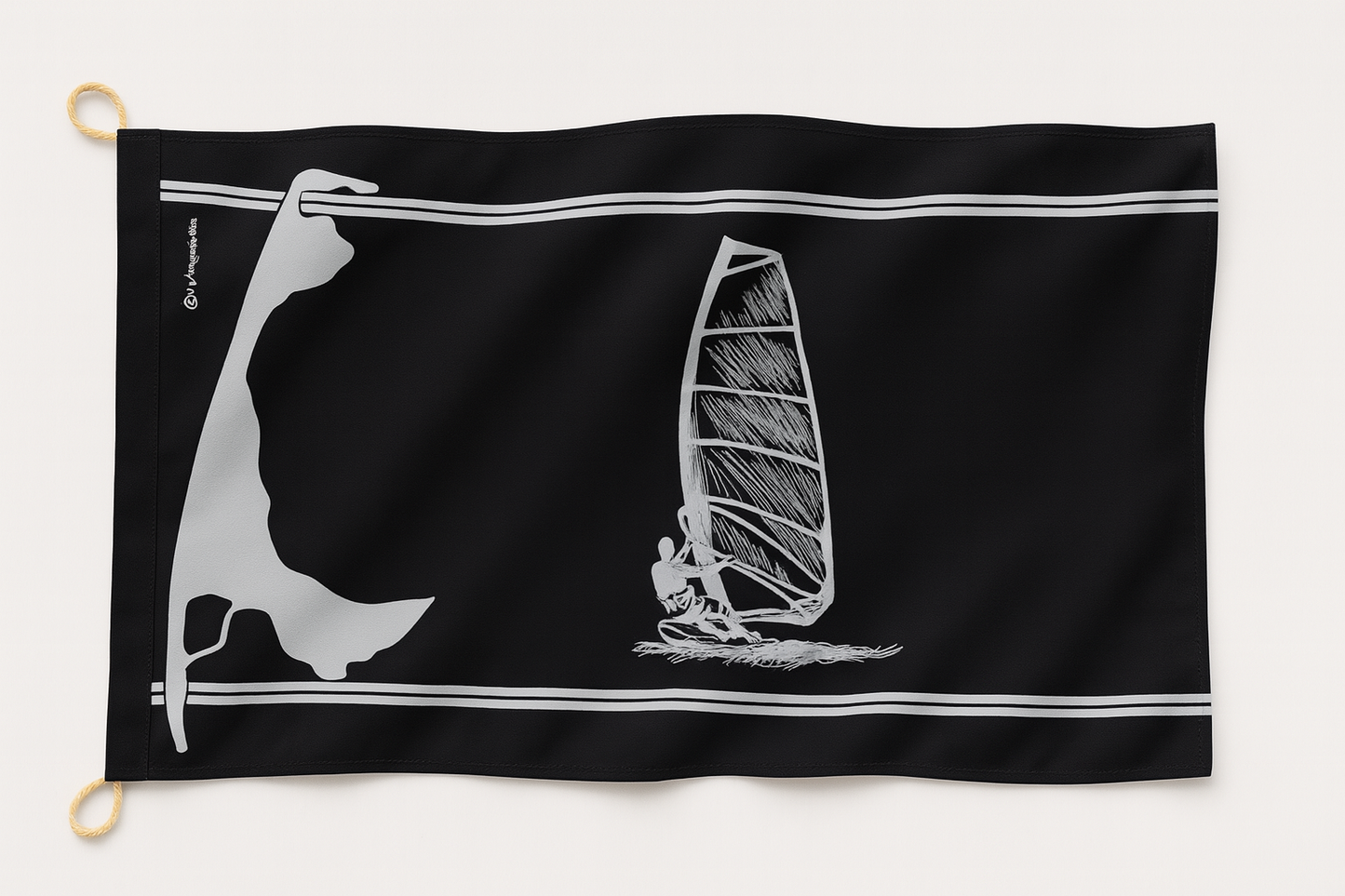 Windsurfer Flagge Sylt – Schwarz trifft Stil
