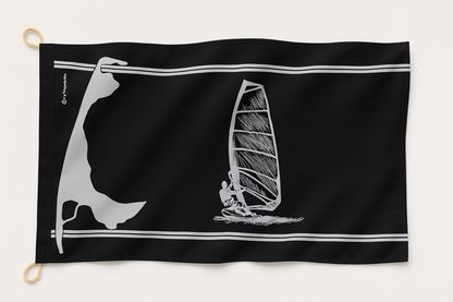 Drapeau de planche à voile Sylt – Le noir rencontre le style