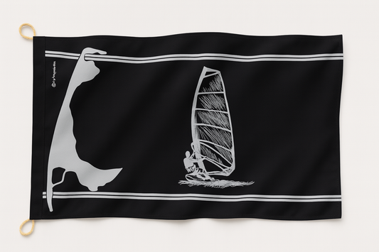 Windsurfer Flagge Sylt – Schwarz trifft Stil