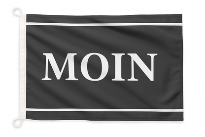 Drapeau MOIN Gris – Salutation nord-allemande au design élégant