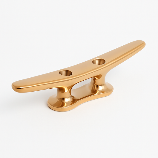 Gussbronzeklampe inkl. Bronzeschrauben – hochwertiges Fahnenmast- und Boots-Zubehör aus massiver Bronze