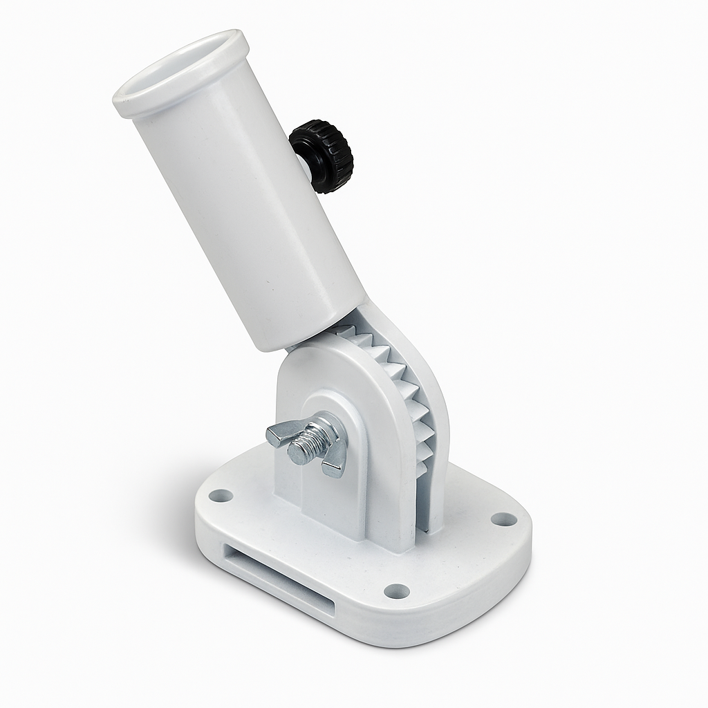 Fahnenstockhalterung aus Stahl – verstellbarer Wandhalter für Fahnenstöcke bis 28 mm Durchmesser