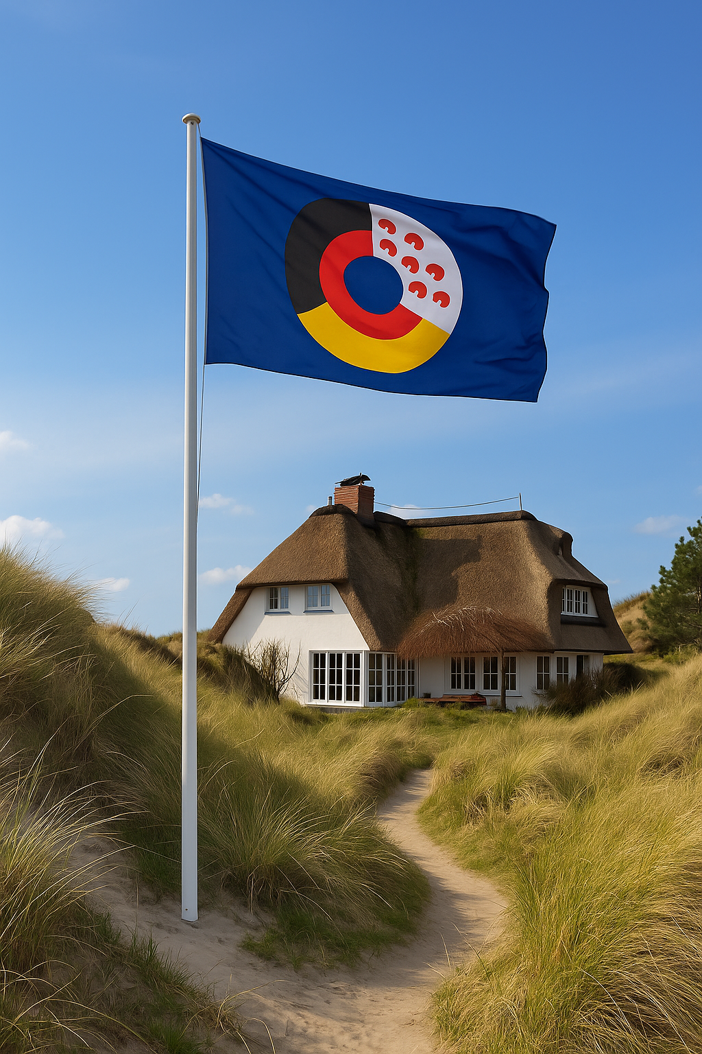 Friesenflagge "Alle Friesen" – Stolz. Tradition. Zusammenhalt.