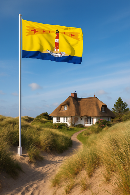 Drapeau de Hörnum – Le sud de Sylt dans le vent