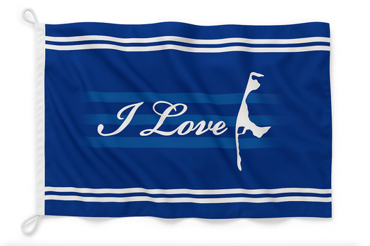 I Love Sylt Flagge Schriftzug – Deine Liebeserklärung an die Insel