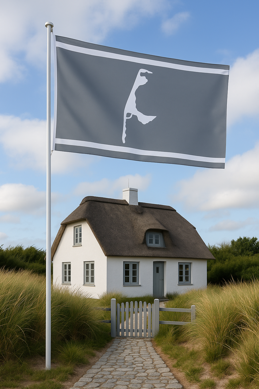 Sylt Flagge Grau – Nordsee-Stil in zeitloser Eleganz