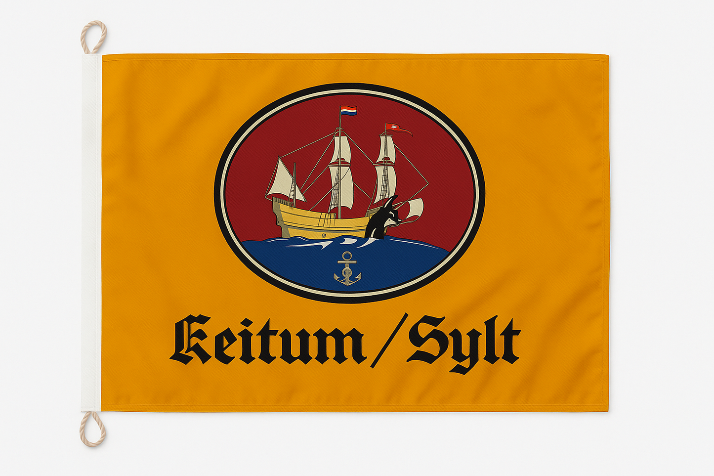 Keitum-Syltflagge mit Kogge – Maritimes stilvoll gehisst
