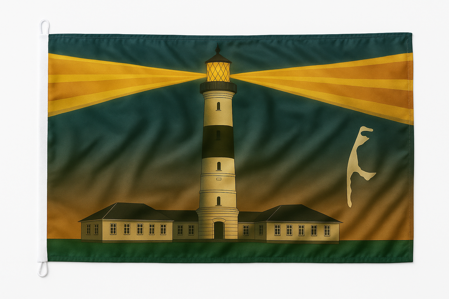 Leuchtturm Flagge „Abenddämmerung – Kampen“ – Sylter Magie im Licht der Küste