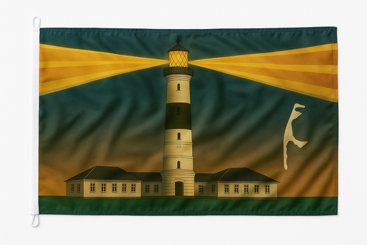 Leuchtturm Flagge „Abenddämmerung – Kampen“ – Sylter Magie im Licht der Küste