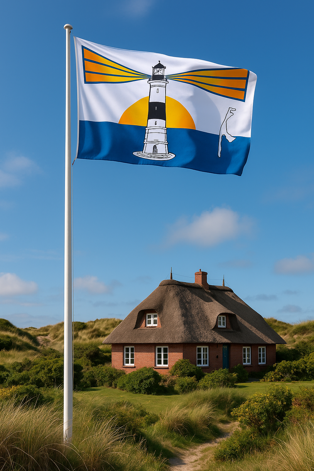 Leuchtturmflagge Sylt – Maritimes Statement mit Küstencharme