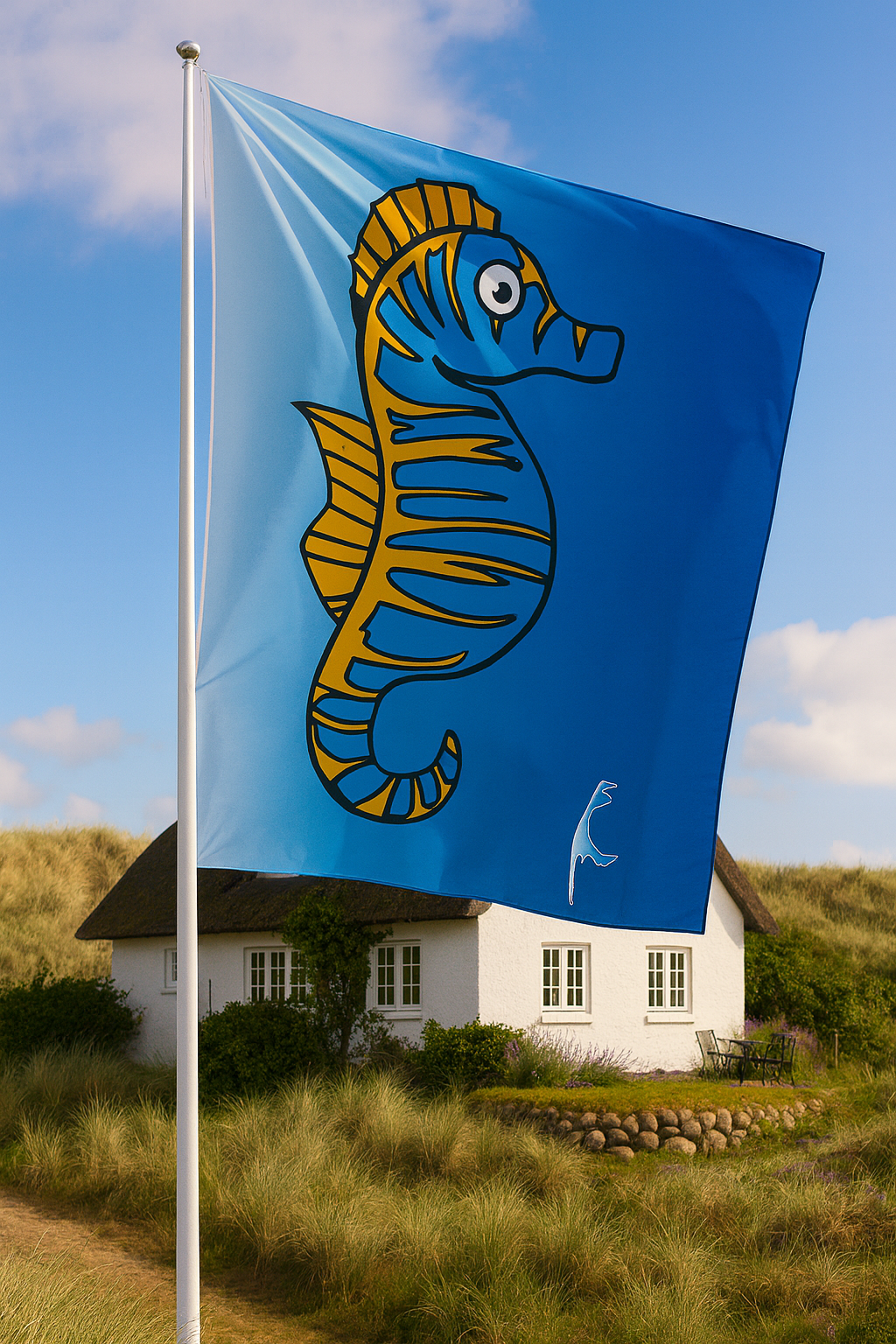 Seepferdchen-Flagge – Maritime Tierflagge Sylt