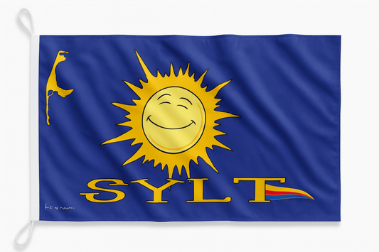 Sonnenland-Blidselbucht Syltflagge Blau – Sommer, Sonne & Sylt-Feeling pur