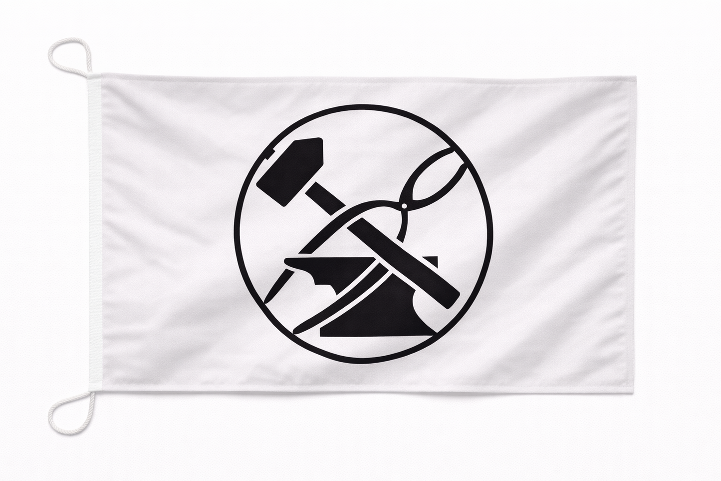 Zunftzeichen Schmied Flagge – Kraft, Feuer und Handwerkskunst vereint
