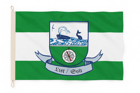 Flagge von List auf Sylt – Ortswappen für echte Sylt-Fans