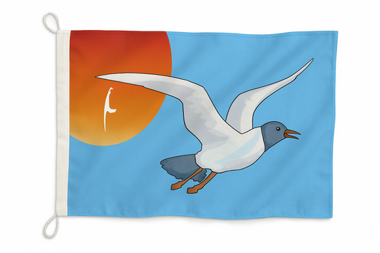 Möwenflagge „Sonnenuntergang“ – Nordsee-Romantik zum Hissen