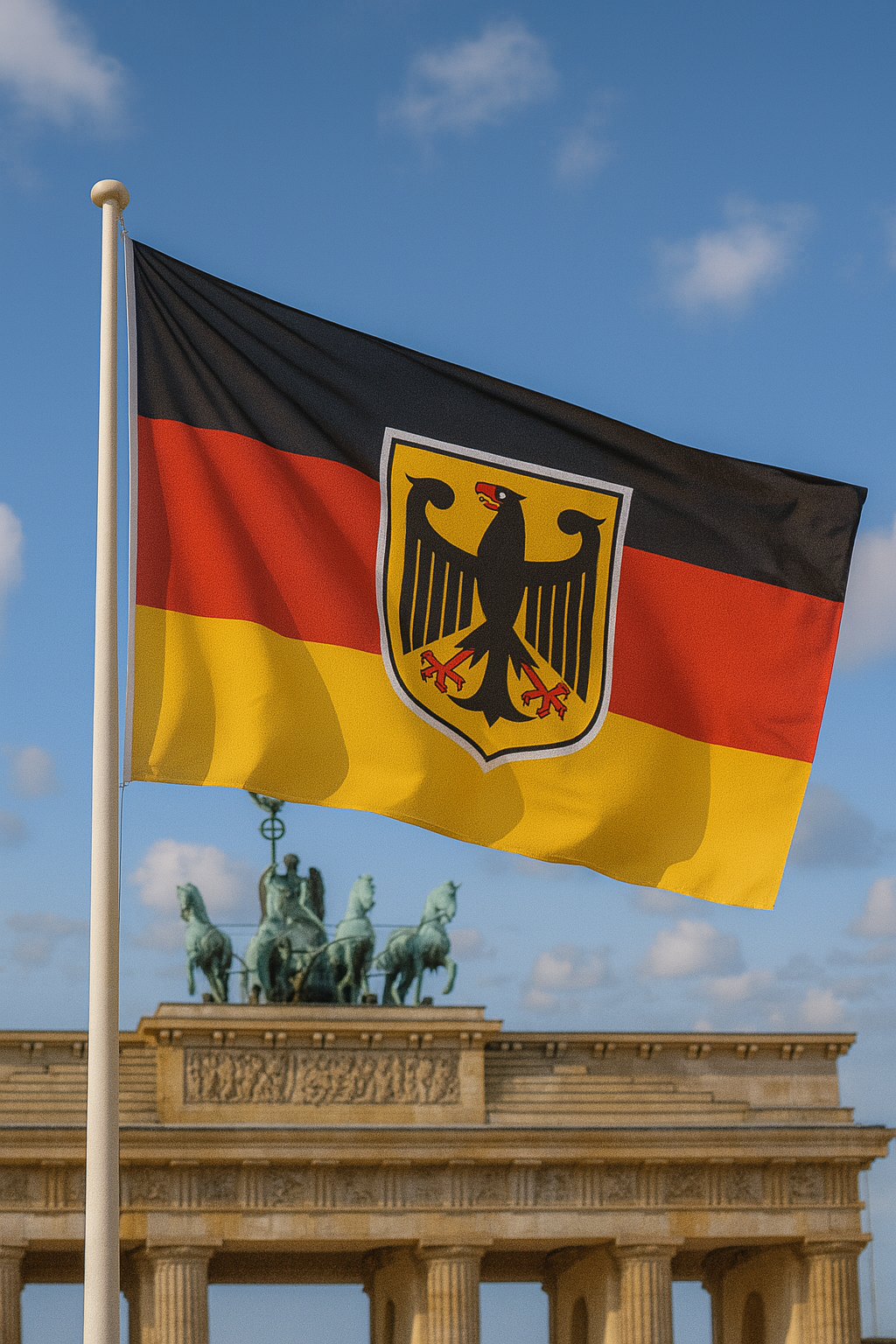 Bundesdienstflagge – Deutschlandflagge mit Bundesadler