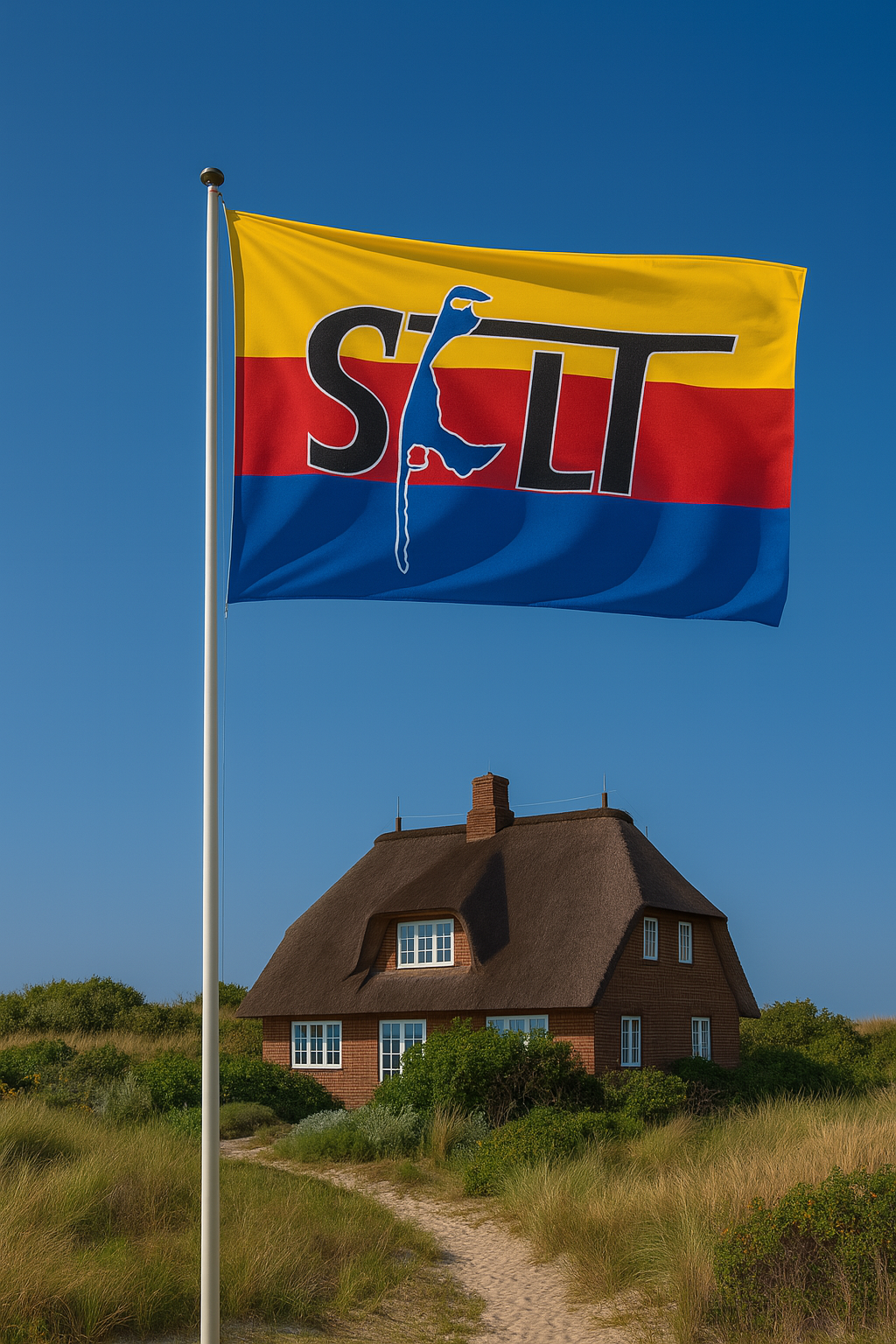 Sylt Schriftzug Flagge – Die Insel als Statement