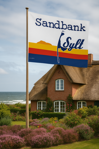 Drapeau du banc de sable de Sylt – Un air de mer du Nord chez vous