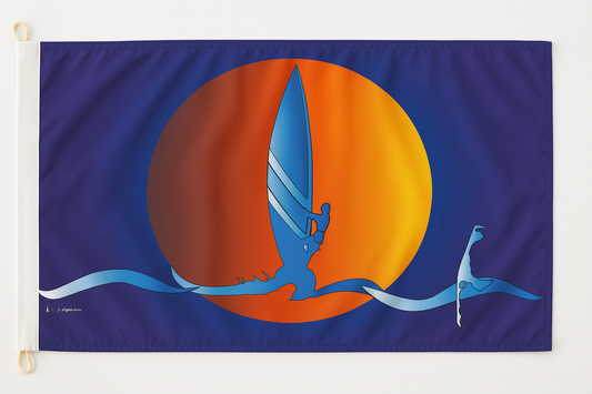 Windsurf-Syltflagge – Sonnenuntergang trifft Surfer-Leidenschaft
