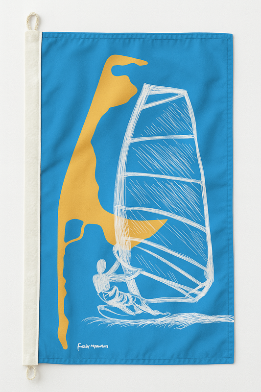 Sylt Windsurfer Flagge – Blau trifft Bewegung