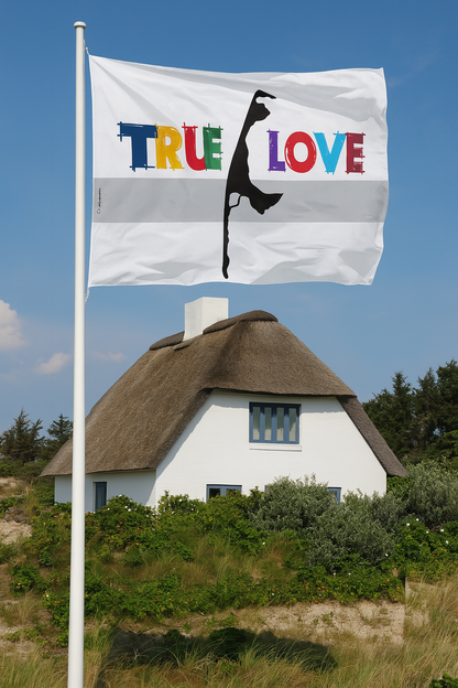 Drapeau de Sylt « True Love » – Une déclaration d’amour colorée pour l’île