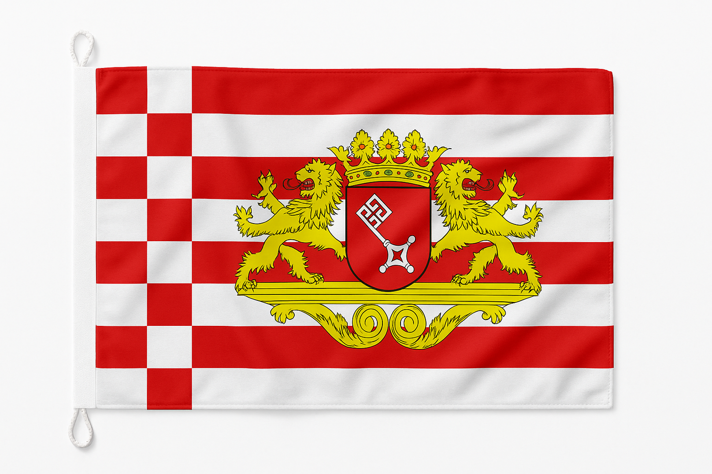 Bremen Flagge mit Wappen und Löwen – Hanseatische Tradition trifft königliche Symbolik