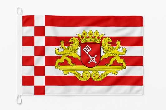 Bremen Flagge mit Wappen und Löwen – Hanseatische Tradition trifft königliche Symbolik