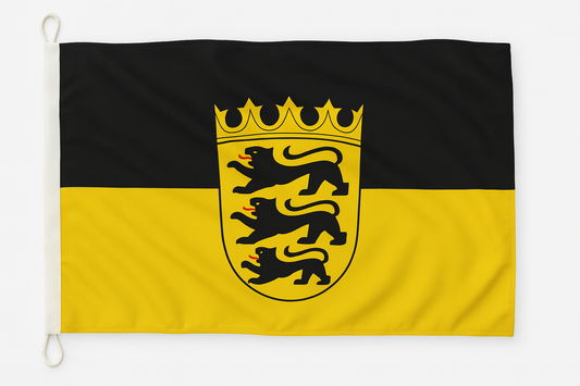 Baden-Württemberg Flagge mit Landeswappen – Schwarz-Goldenes Südwest-Statement