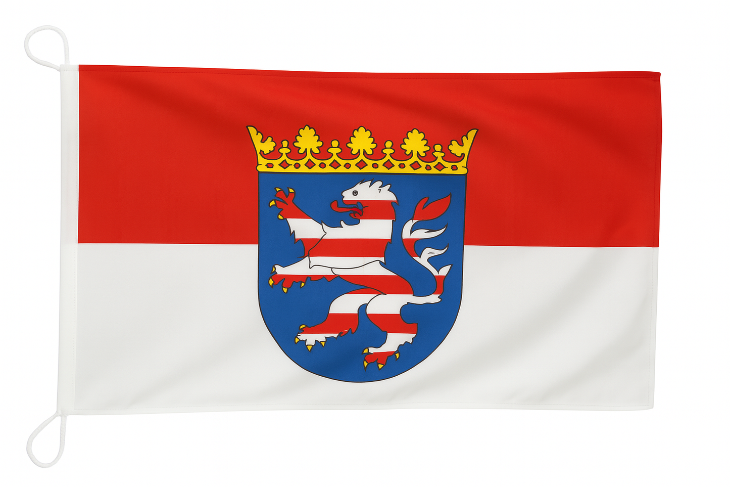 Hessenflagge mit Wappen – Landesstolz in Rot-Weiß-Blau