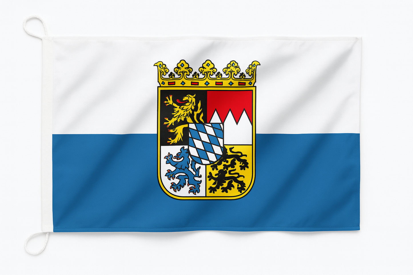 Bayerische Staatsflagge – Offiziell & Würdevoll mit Staatswappen