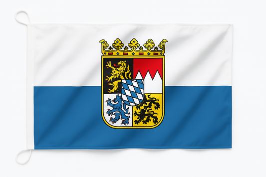 Bayerische Staatsflagge – Offiziell & Würdevoll mit Staatswappen