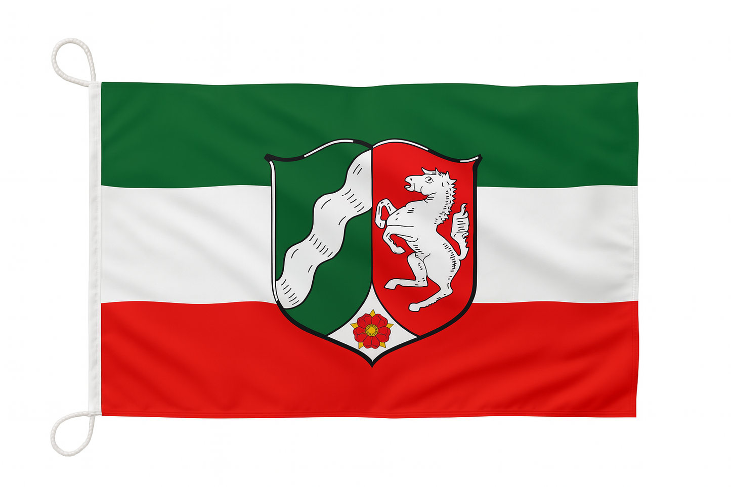 Nordrhein-Westfalen Flagge mit Wappen – Starke Einheit im Herzen Deutschlands