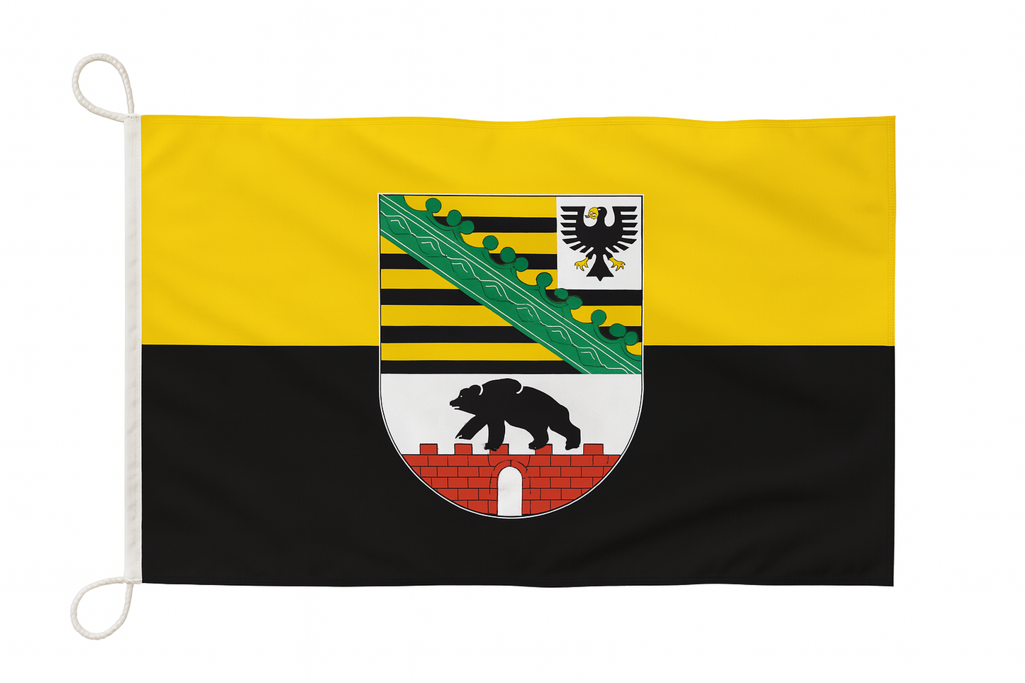 Sachsen-Anhalt Flagge mit Landeswappen – Tradition trifft Identität