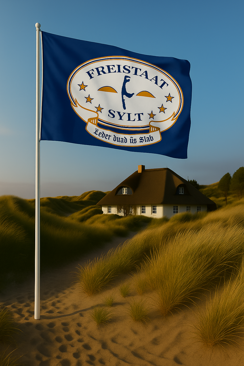 Freistaat Sylt Flagge – Nordsee-Stolz in Blau