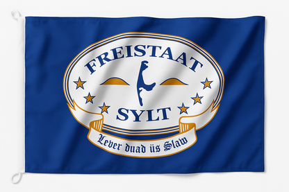 Drapeau de l'État libre de Sylt – Fierté de la mer du Nord en bleu