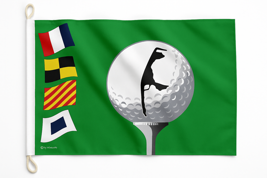 Golf-Flagge mit maritimen Signalflaggen