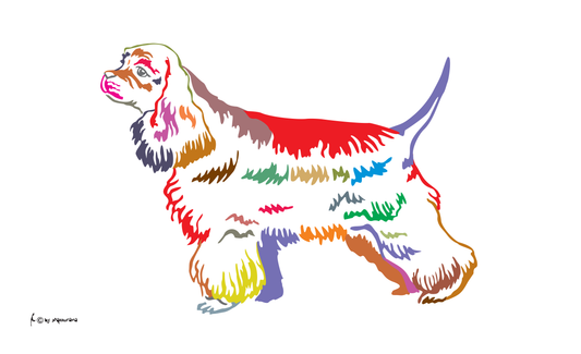 Cocker Spaniel Hund Flagge, Hundeflagge ,Tierflaggen, Sportflaggen, Vereinsfahnen, Verbandsflaggen
