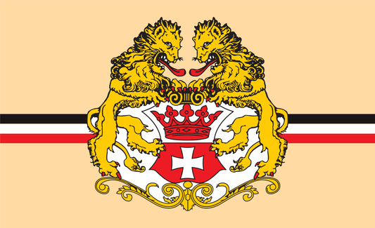 Danzigflagge Altstadt mit Wappen, Polen