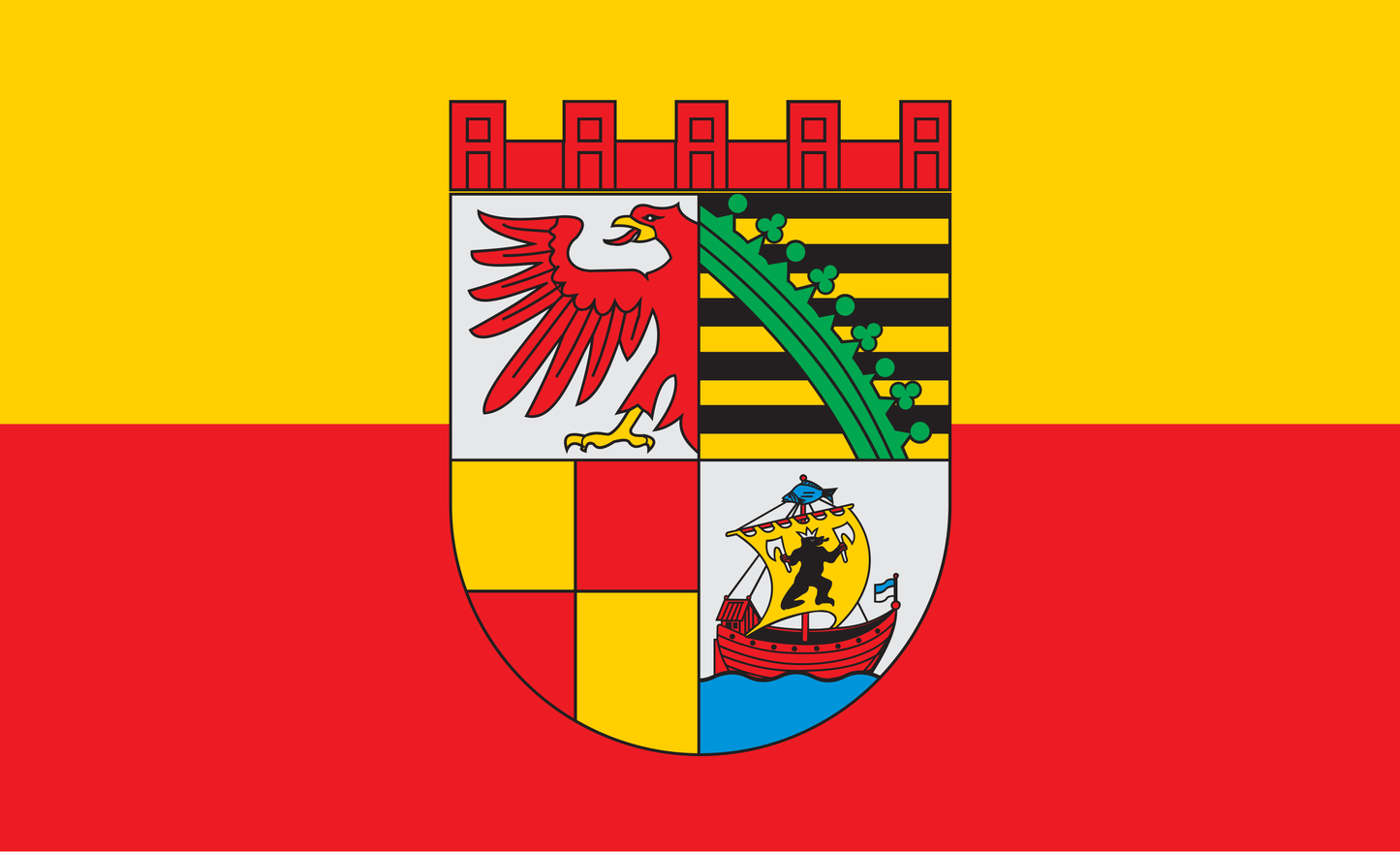 Dessau Rosslau Flagge, Sachsen